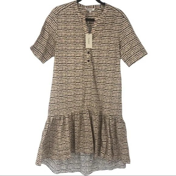 SOLD! NEW Tucker Laura ZigZag Cotton Dress in Safari Sound Size Medium - Picture 3 of 11